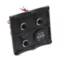 Панель переключателей 3шт с вольтметром NEKEKE TF3J/V от прозводителя NEKEKE