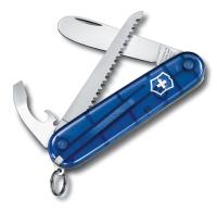 Нож My First Victorinox, 84 мм, 9 функций, полупрозрачный синий 0.2373.T2 от прозводителя Victorinox