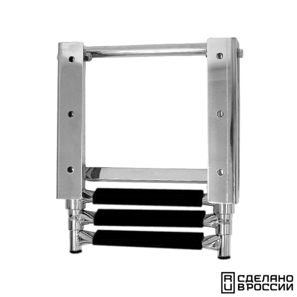 Трап телескопический выдвижной, 3 черных ступени (ширина 272 мм.) AISI 316 041105BT от прозводителя Техномарин