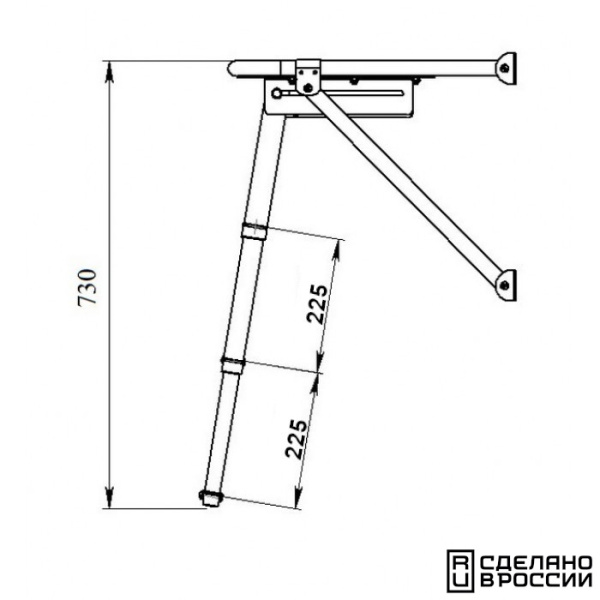 Платформа кормовая с трапом 3 ступени белые 040203WT от прозводителя Техномарин