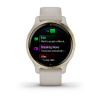 Garmin Venu 2s - 40 мм Премиум-функции | Light Gold Stainless Steel Bezel with Light Sand Case and Silicone Band