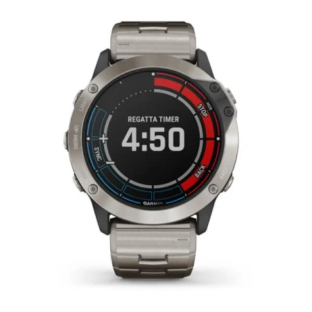 Garmin Quatix 6 - 47 мм Standard Edition | Grey with Captain Blue Band