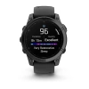 Garmin Fenix E - 47 мм AMOLED | Slate grey steel with Black silicone band