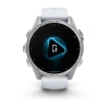 Garmin Fenix 8 - 43 мм AMOLED | Silver with Whitestone silicone band