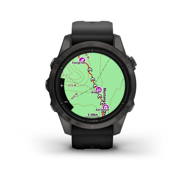 Garmin epix Pro (Gen 2) Sapphire Edition 42 мм, титановый, угольно-серый, DLC, черный ремешок 010-02802-15 от прозводителя Garmin