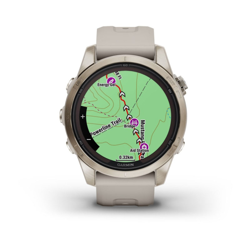 Garmin Fenix 7s Pro - 42 мм SOLAR | SAPPHIRE | Soft Gold with Light Sand Band
