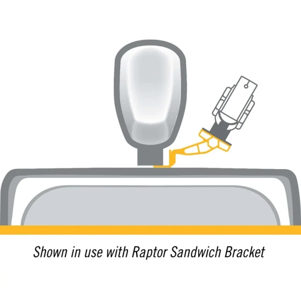 Raptor Jack Plate Adapter Bracket - Port, 8" Setback, 6" Rise, White 1810387 от прозводителя Minn Kota