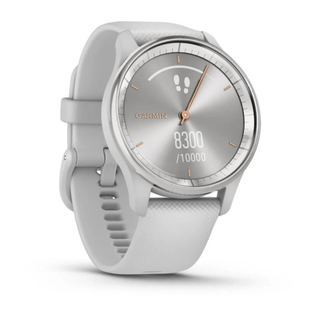 Garmin Vivomove Trend - 40 мм | Silver Stainless Steel Bezel with Mist Grey Case and Silicone Band