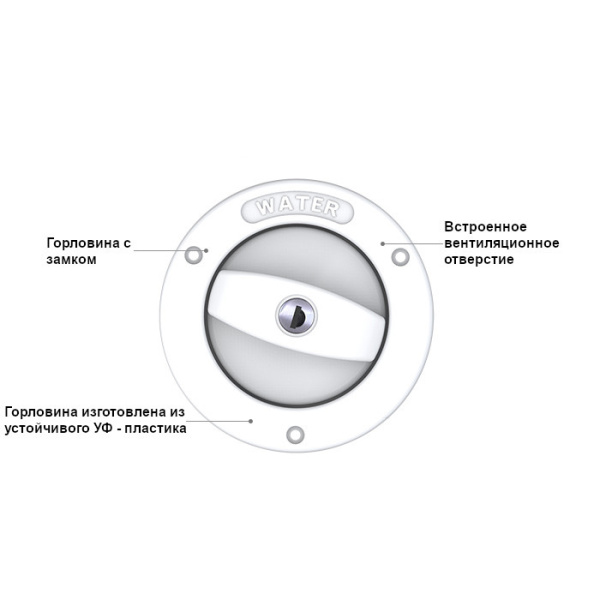 Горловина заливная SEAFLO с замком, тип 02, белая SFWI1-02 от прозводителя SeaFlo