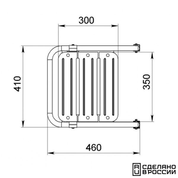 Платформа кормовая с трапом 2 ступени черные 040202BT от прозводителя Техномарин