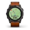 Garmin Epix Pro (Gen 2) - 51 мм PRO | SAPPHIRE | Carbon Grey DLC Titanium with Chestnut Leather Band