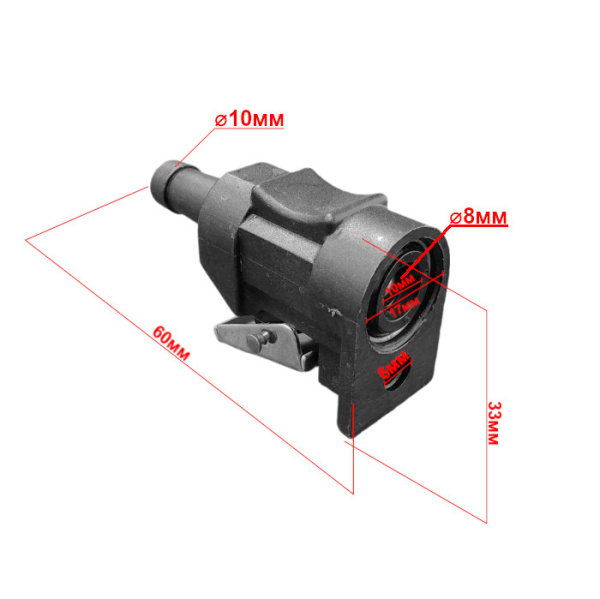 Коннектор топливный SUNFINE тип Yamaha/Mercury, 10мм, SF80308-1B SF80308-1B от прозводителя SUNFINE MARIN