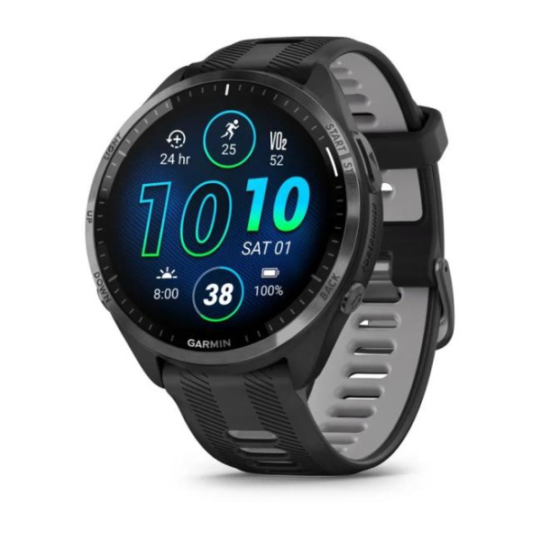 Garmin Forerunner 965 черные, темно-серый DLC титановый безель, с черным ремешком 010-02809-80 от прозводителя Garmin