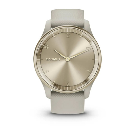 Garmin Vivomove Trend - 40 мм | Cream Gold Stainless Steel Bezel with French Grey Case and Silicone Band