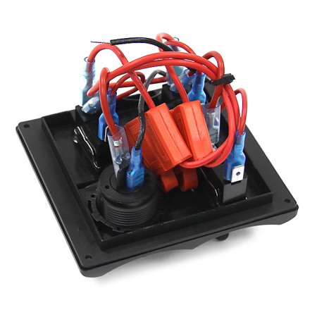 Панель переключателей 3шт с розеткой NEKEKE TF3J/M от прозводителя NEKEKE