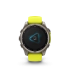 Garmin Fenix 8 - 47 мм SOLAR | SAPPHIRE | Titanium with Amp yellow/graphite silicone band