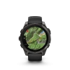 Garmin Fenix 8 - 47 мм AMOLED | SAPPHIRE | Carbon grey DLC titanium with Black/pebble grey silicone band