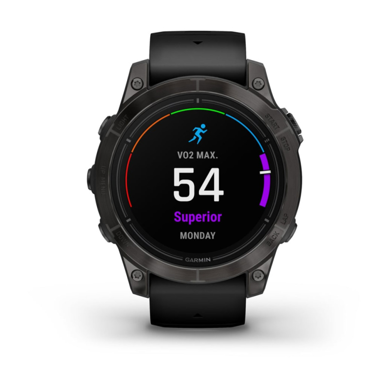 Garmin Epix Pro (Gen 2) - 47 мм PRO | SAPPHIRE | Carbon Grey DLC Titanium with Black Band