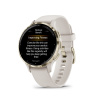 Garmin Venu 3s - 41 мм | Soft gold stainless steel bezel with ivory case and silicone band