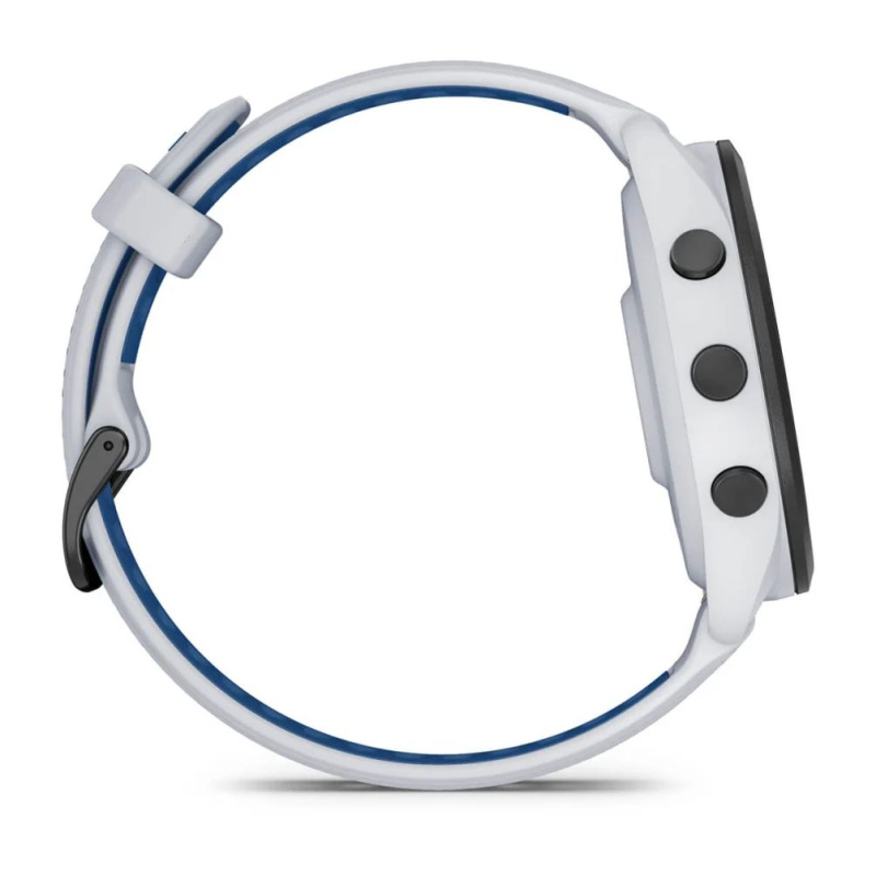 Garmin Forerunner 265 - 46 мм | Black Bezel with Whitestone Case and Whitestone/Tidal Blue Silicone Band
