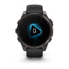 Garmin Fenix 8 - 47 мм AMOLED | SAPPHIRE | Carbon grey DLC titanium with Black/pebble grey silicone band