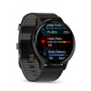 Garmin Venu 3 - 45 мм | Slate stainless steel bezel with black case and black leather band