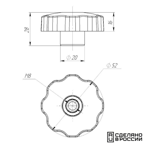 Ручка-фиксатор 040499T от прозводителя Техномарин