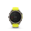 Garmin Fenix 8 - 47 мм SOLAR | SAPPHIRE | Titanium with Amp yellow/graphite silicone band