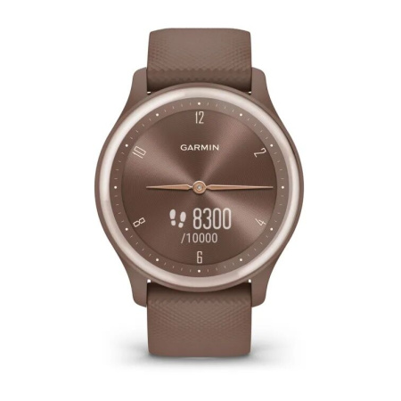 Garmin Vivomove Sport - 40 мм | Cocoa Case and Silicone Band with Peach Gold Accents