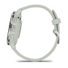 Garmin Venu 3s - 41 мм | Silver stainless steel bezel with sage grey case and silicone band