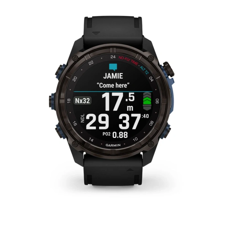 Garmin Descent Mk3i - 51 мм | Carbon grey DLC black silicone band