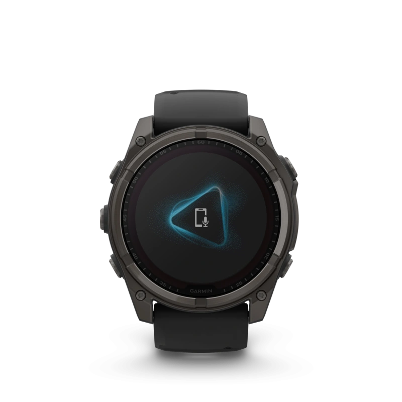 Garmin Fenix 8 - 51 мм SOLAR | SAPPHIRE | Carbon grey DLC titanium with Black/pebble grey silicone band